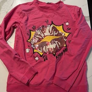 Guess Pink Kiss Me Kids Sweatshirt
